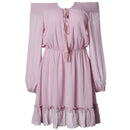 idrop Women's V-Neck Summer Casual Loose Dress