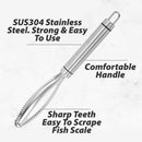 idrop Fish Scale Planer Scraper Scale Remover SUS304 Stainless Steel / Pengupas Sisik Ikan / 304不锈钢鱼鳞刨