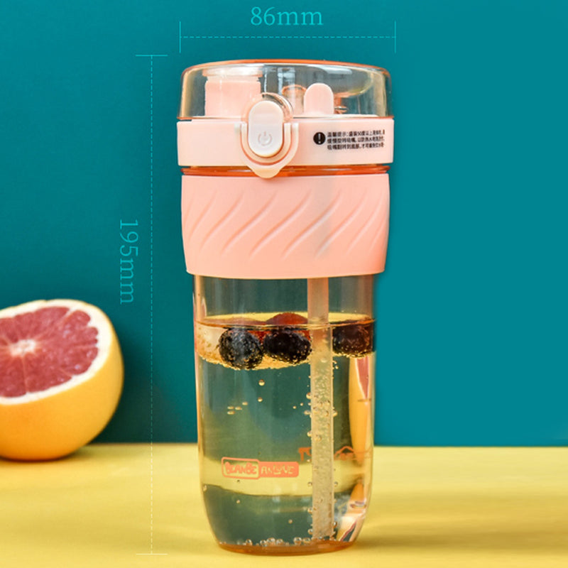 idrop [ 500ml ] 2 IN 1 Flip Cover Portable Drinking Cup Bottle with Straw