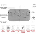 idrop Electric Digital Alarm Clock with Snooze and Sleeping Function with Date Temperature and Backlight Display Feature
