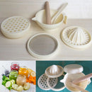 idrop [ 7PCS ] Baby Food Grinding Grater Juicer Maker Set [ 5 USAGE ]