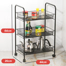 idrop [ 3 LAYER / 5 LAYER ] Trolley Basket Rack Shelf / Rak Troli Mudah Alih / 三层&五层推车网篮置物架