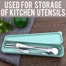 idrop Kitchen Utensil Storage Portable Plastic Box Container