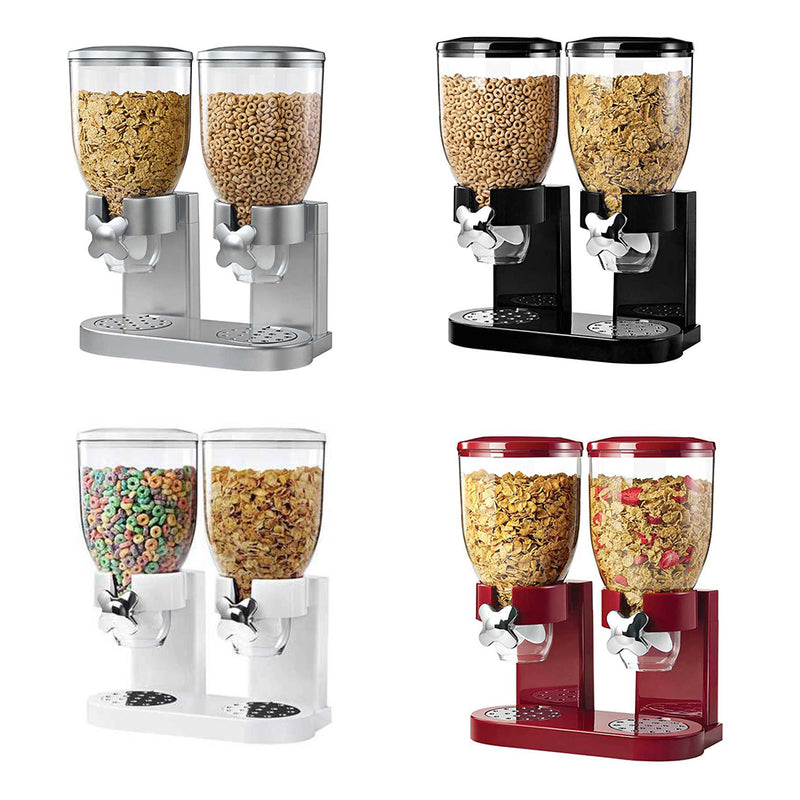 idrop DUAL SNACK DISPENSER - 2 IN 1 Cereal & Candy Dispensing Tower