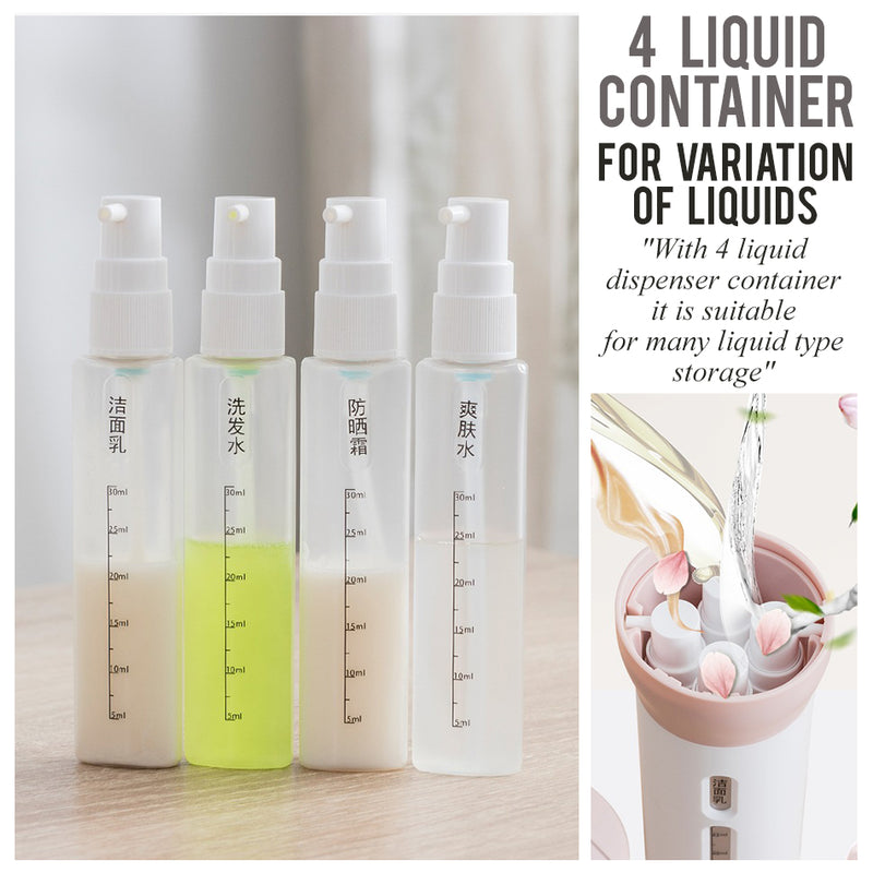 idrop 4 IN 1 Liquid Dispenser for Soap Shampoo & Cosmetic Makeup Solution
