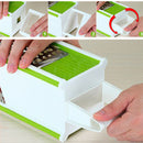 idrop Multifunction Kitchen 4 Sided Shredder Slicer Grater Box with Storage