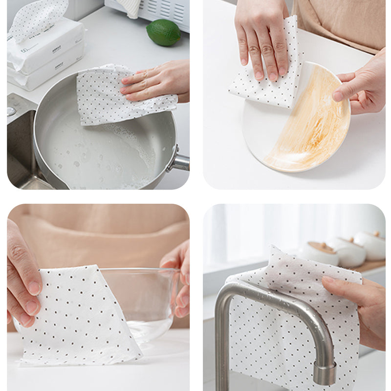 idrop 50PCS Kitchen Household Disposable Washing Cleaning Cloth Rag Tissue