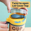 idrop 500ml Breakfast Cup for Eating & Drinking + Foldable Spoon