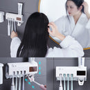 idrop Wall Mounted Toilet Toothbrush & Toothpaste Holder with UV Sterilization Light / Tempat Pemegang Simpanan Ubat Gigi & Berus Gigi / 带紫外线杀菌灯的壁挂式马桶牙刷和牙膏架