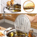 idrop [ 24CM ] Japanese Style Tempura Fryer Stainless Steel Frying Pot / Periuk Memasak Menggoreng Tempura / 24CM不锈钢复底油炸锅(201)