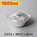 idrop Disposable Takeaway Tin Foil Food Storage Bowl Pot with Lid Cover