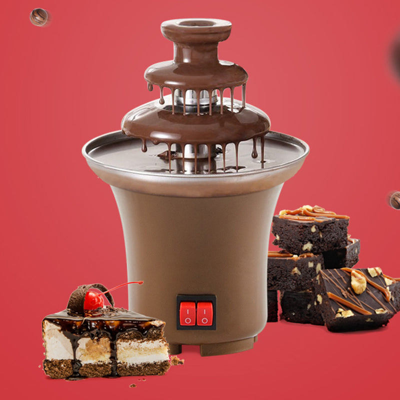 NUOLUX 1Pc 3 Layers Chocolate Fountain Fondue Waterfall Maker Machine Fondue  Maker 