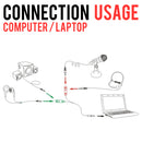 idrop 3.5mm Aux Audio Adapter Cable to Audio Speaker Headphone & Microphone Jack Port