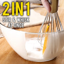idrop 2 IN 1 Kitchen Stir Whisk & Silicone Batter Scraper