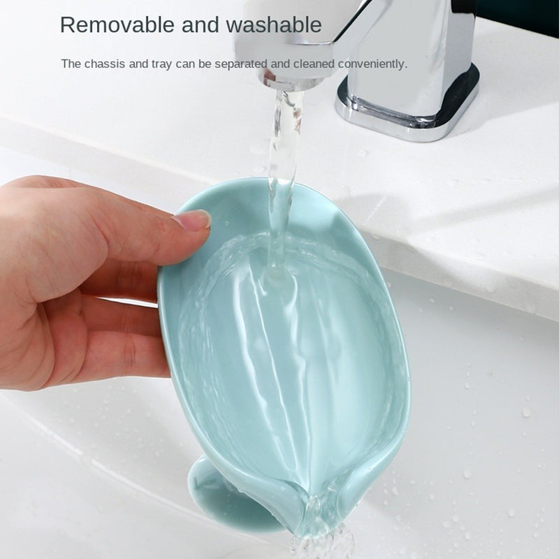 idrop Bathroom Plastic Soap Holder Suction Stand / Pemegang Buku Sabun / 塑料皂架带吸盘