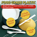 idrop Large Capacity Instant Noodle Plastic Microwave Food Bowl / Mangkuk Makan Plastik / 大号小麦泡面碗套装(麦香