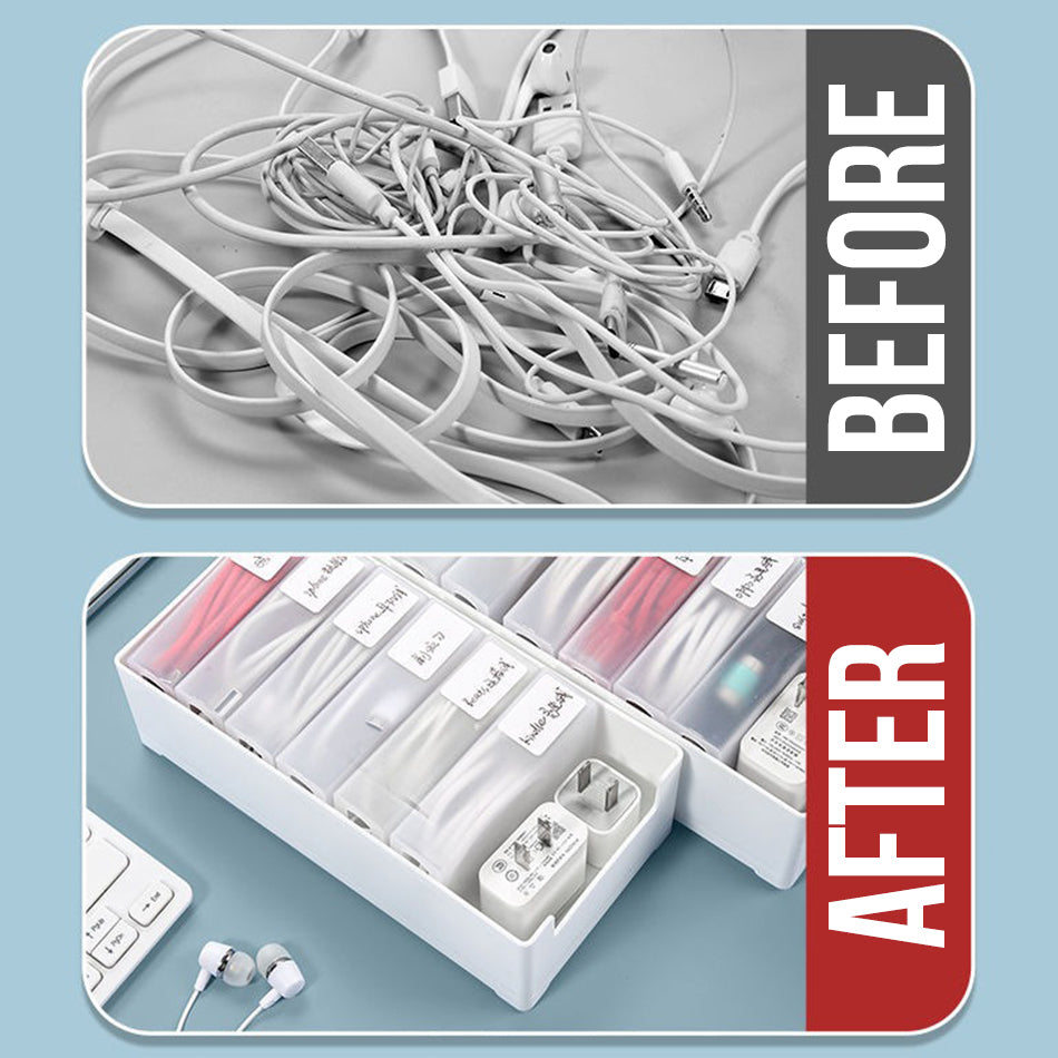 Usb Cable With Storage idrop Data USB Cable Storage Box Desktop Storage with 10 Small Boxes