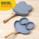 idrop Nonstick Cute Frog Head Shape Frying Pan Skillet [ 3 Slot ] / Pemanggang Tidak Lekat Bentuk Kepala Katak Comel / 3孔青蛙头造型复底煎蛋器(3格煎盘)