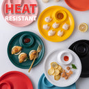 idrop Ceramic Dumpling Plate / Pinggan Hidang Makanan / 陶瓷饺子盘