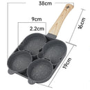 idrop [ 4 SLOT ] 4 IN 1 Egg Omelette Burger & Pancake Frying Pan / Kuali Masak Telur dan Burger / 电磁炉燃气两用4格鸡蛋煎盘 (2圆形2小熊)