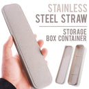 idrop 9PCS Stainless Steel Straw Drinking Set + Portable Carry Box Container