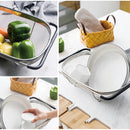 idrop Telescopic Stainless Steel Kitchen Colander Strainer Draining & Washing Basket