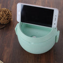 idrop 850ml LUNCHBOX - Wheat Straw Plastic Round Lunch Box