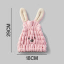 idrop Bunny Hair Quick Drying Water Absorbent Shower Cap / Topi Mandi Serap Air / 卡通浴帽包头干发巾(单个包 )