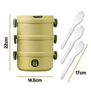 idrop [ 3 LAYER ] 2.4L Portable Lunchbox with SUS304 Stainless Steel Inner / Bekas Bekal Makanan 3 Lapis Mudah Alih / 手提三层不锈钢304饭盒2.4L