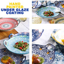 idrop Double Ear Round Ceramic Plate Tray / Dulang Pinggan Makan Seramik Bulat / 陶瓷圆形双 耳盘