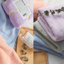 idrop [ LARGE + SMALL ] 2pcs Water Absorbent Bathroom Soft Bath Towel