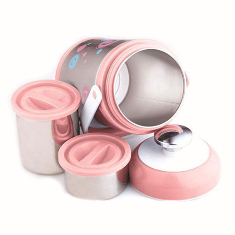 idrop 900ML Portable Metallic Food / Drink Container Set