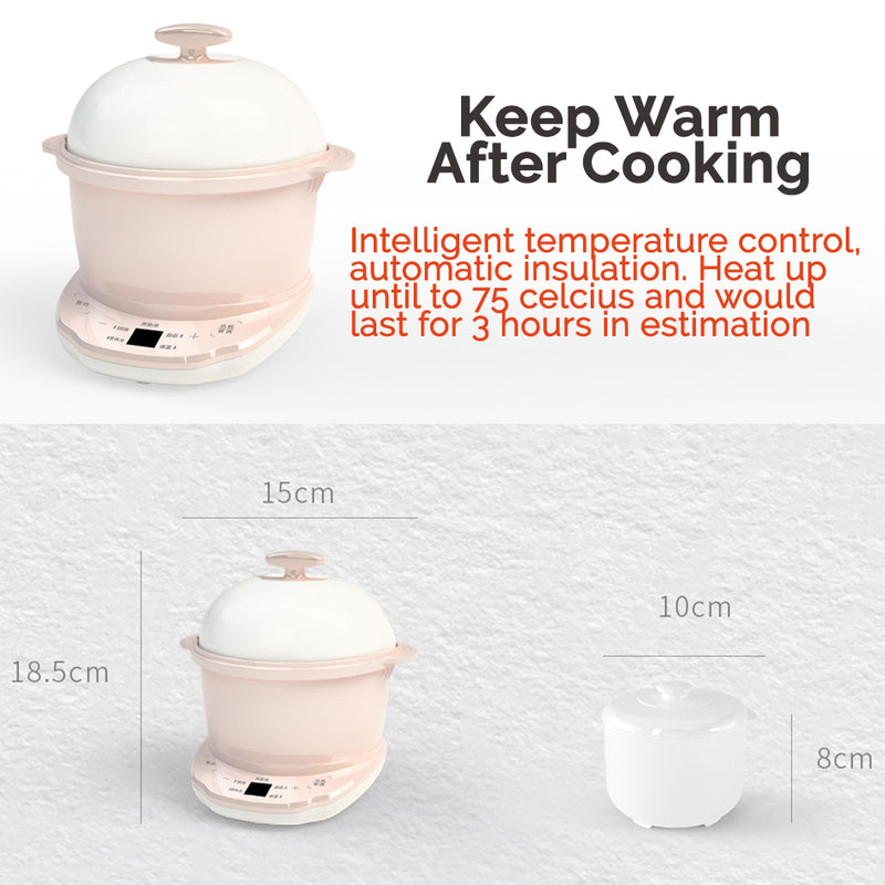 idrop [ 800ml ] Multifunction Electric Cooker with Inner Ceramic Cooking Pot