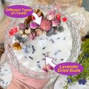 idrop LAVENDER Scented with Dried Flower Buds Candle / Lilin Lavender dengan Bunga kering Aromatherapy Lilin Wangi / 薰衣草干花蕾蜡烛