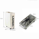 idrop Foldable Household Dirty Laundry Clothes Storage Basket with Wheels [ 39CM X 18.5CM X 58CM ]