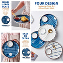 idrop Round Ceramic Dumpling & Snack Plate / Pinggan Seramik Bulat Penghidang Makanan / 陶瓷碟 青瑶9^陶瓷圆饺子盘22.3CM