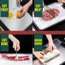 idrop Double Sided Antibacterial Stainless Steel & Plastic Cutting Chopping Board + Knife Sharpener [ 42cm x 30cm ]