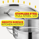 idrop 30CM Stainless Steel Flat Bottom Kitchen Hotpot