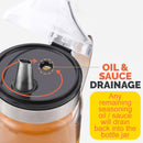 idrop 500ml Sauce & Seasoning Glass Kitchen Jar Container