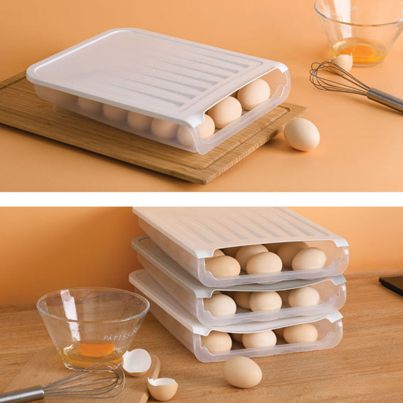 idrop Kitchen Stackable Egg Storage Box Tray [ 25cm x 30.5cm x 6cm ] [ 1PC ]