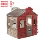 idrop Children's Outdoor Playhouse - School House / Gas Station / Market / Basketball Football Playset