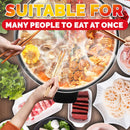 idrop 2 IN 1 Multifunction Electric Cooking Nonstick  Grill Hotpot Cooker [ 30cm ][ 5 Liter ]