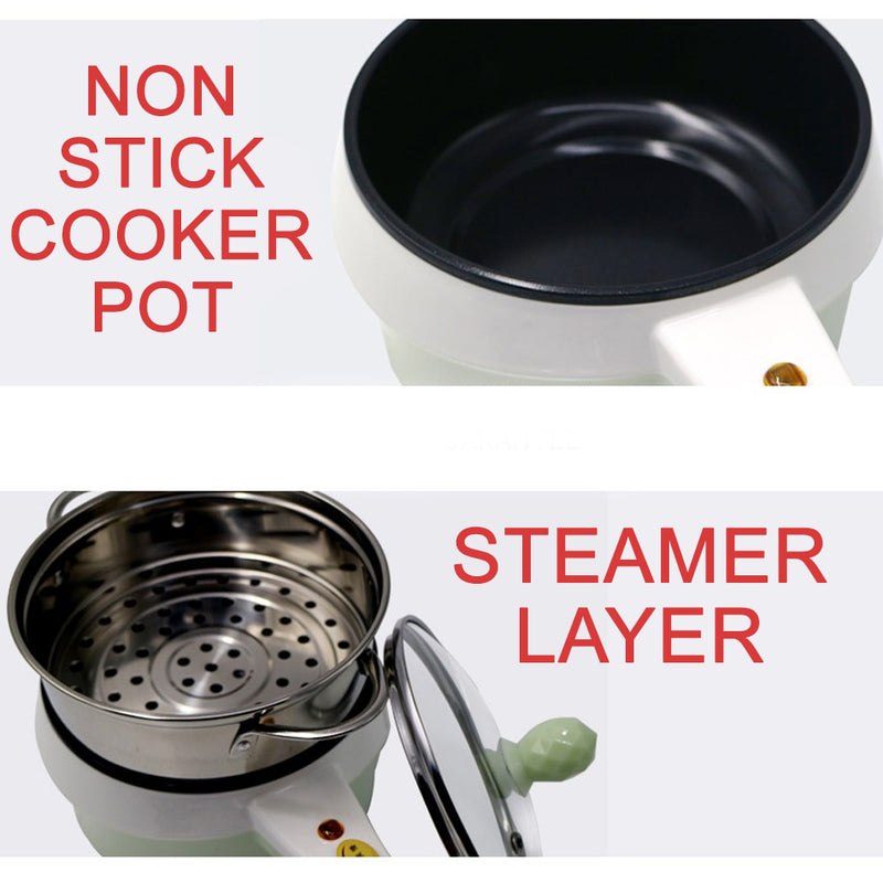 idrop [ 1.8L ] Multifunction Nonstick Electric Cooking Pot & Steamer