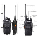 idrop BAOFENG BF-888S Wireless Walkie Talkie 16-Channel 2 Way Radio with LED Light [ 2pcs ]