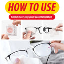 idrop [ 100pcs ] Alcohol Free Glasses Spectacles Cleaning and Nursing Wipes [ 7 x 12cm ] / Tisu Kain Lap Pencuci Cermin Mata Tanpa Alkohol / 无酒精眼镜清洁护理湿巾(CLEAN)(100片1盒)(7*12CM)