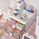 idrop [ 2 LAYER ] Desktop Table Drawer Storage Box for Stationary and Makeup / Kotak Meja Rak Penyimpanan Untuk Alat Tulis & Alat Solek / 塑料双层抽屉桌面收纳格