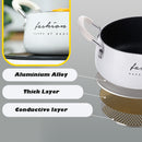 idrop [ 2L ] 18CM Kitchen Tempura Frying Cooking Pot / Kuali Goreng & Memasak / 白色字母双耳油炸锅(双耳汤锅)