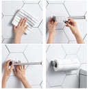 idrop Short Handle Tissue Roll Holder SUS304 Stainless Steel / Pemegang Tisu Gulung Keluli Tahan Karat / 304不锈钢圆柱形纸巾架(短杆)13CM (无痕贴)