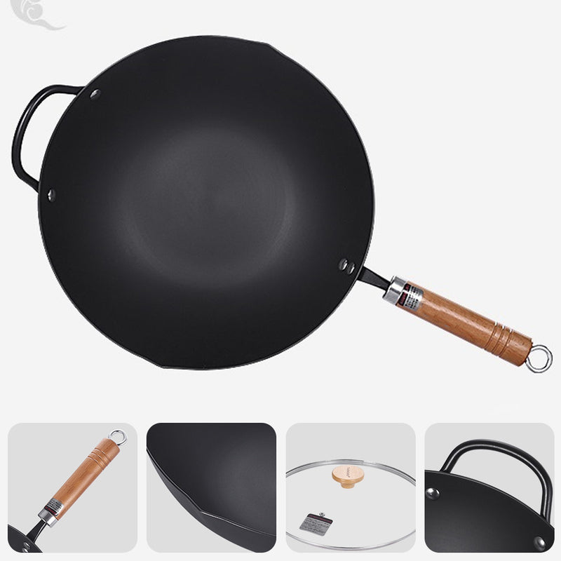 idrop 33CM Nonstick TAMASAKI Round Bottom Kitchen Cooking Wok