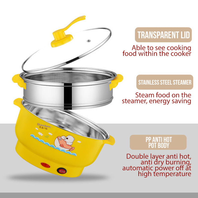idrop [ 30CM ] 2 layer Nonstick Multifunction Electric Steamer and Cooker Cooking Pot